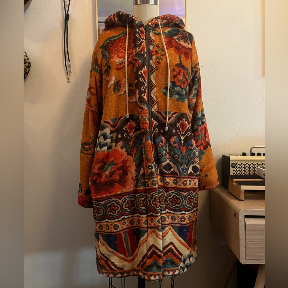 Hooded Fleece Sherpa Cozy Duster